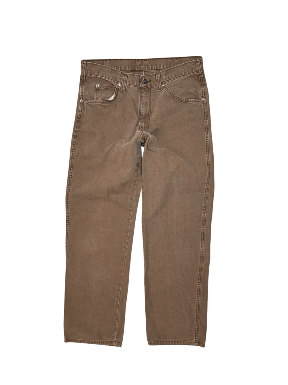 Dickies Brown Duck Canvas Carpenter Pants Mens 32x32 Work